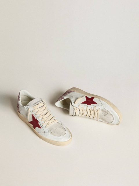 Golden Goose Women Ball Star Women's Ball Star Ltd With Red Leather Star And Pink Glitter Heel Tab - Image 2