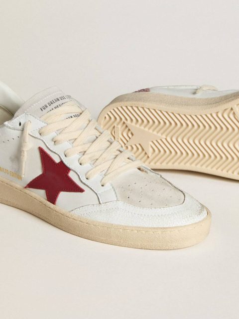 Golden Goose Women Ball Star Women's Ball Star Ltd With Red Leather Star And Pink Glitter Heel Tab - Image 3