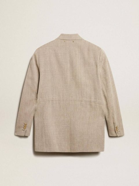 Golden Goose Women Beige Women’s Beige Double-Breasted Blazer With Button Fastening Blazers - Image 5