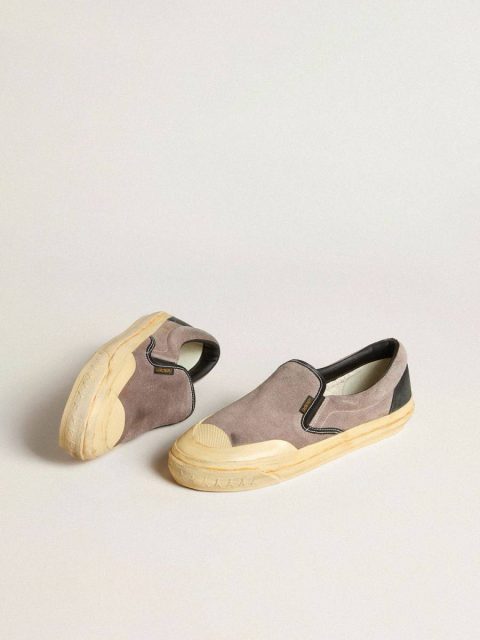 Golden Goose Women Ggdb Classics Women's Vce Penstar In Dove-Gray Suede With Black Leather Heel Tab - Image 2