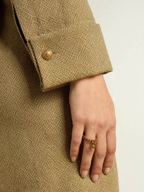 Golden Goose Women Jewelry Ring In Antique Gold Color With Flexible Links Antique Gold - Image 2