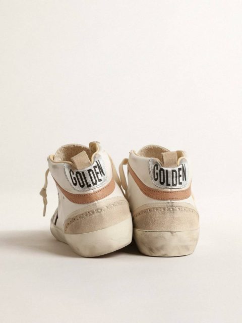 Golden Goose Women Mid Star Mid Star Ltd In Nappa With Glitter Star And Nude Leather Flash - Image 4