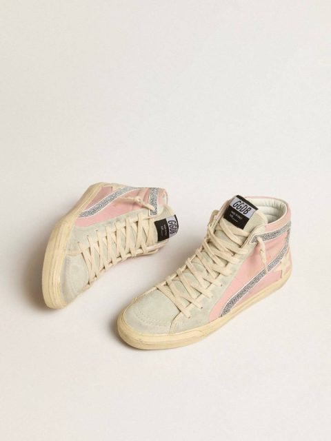Golden Goose Women Slide Pink Slide Ltd With Leather Star And Swarovski Crystal Flash - Image 2