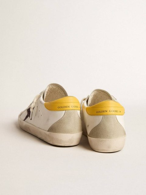 Golden Goose Women Super-Star Women’s Bio-Based Super-Star With Red Glitter Star And Leather Heel Tab - Image 4