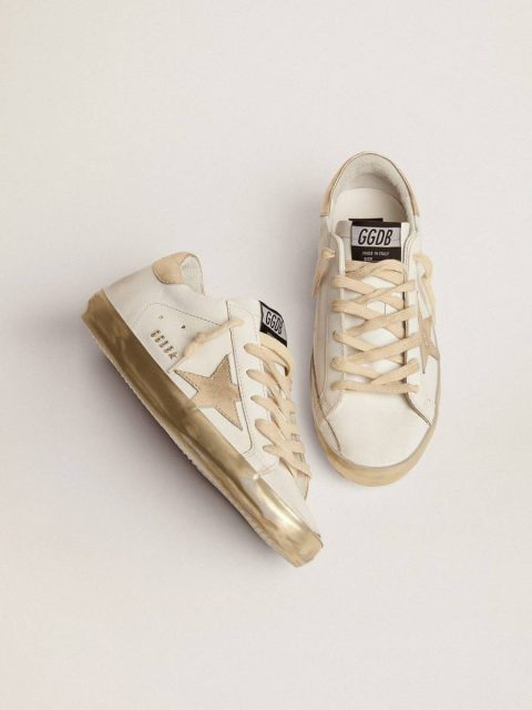 Golden Goose Women Super-Star Women's Super-Star With Gold Sparkle Foxing And Metal Stud Lettering - Image 5