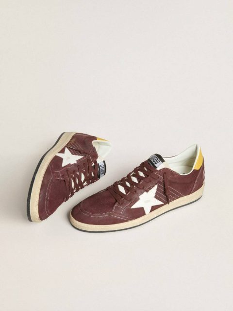 Golden Goose Women Women's Ball Star In Chocolate Nubuck With Leather Star And Heel Tab Ball Star - Image 2
