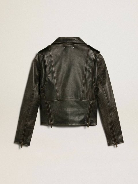 Golden Goose Women Women’s Leather Biker Jacket Black Coats & Jackets - Image 5