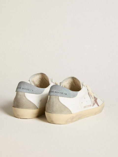 Golden Goose Women Women's Super-Star Ltd With Multicolor Glitter Star And Suede Heel Tab Super-Star White - Image 4