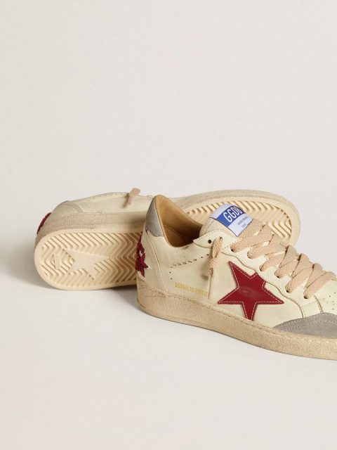 Golden Goose Women's Ball Star Ltd In Nappa With Leather Star And Silver Suede Heel Tab Women Ball Star - Image 4