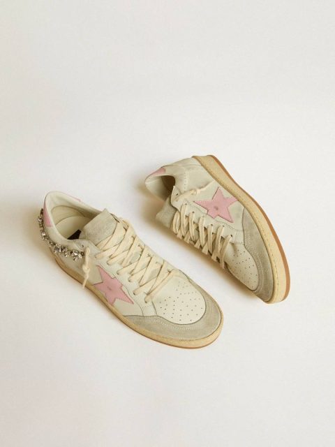 Golden Goose Women's Ball Star Ltd With Pink Leather Star And Crystal Decoration White Women Ball Star - Image 2
