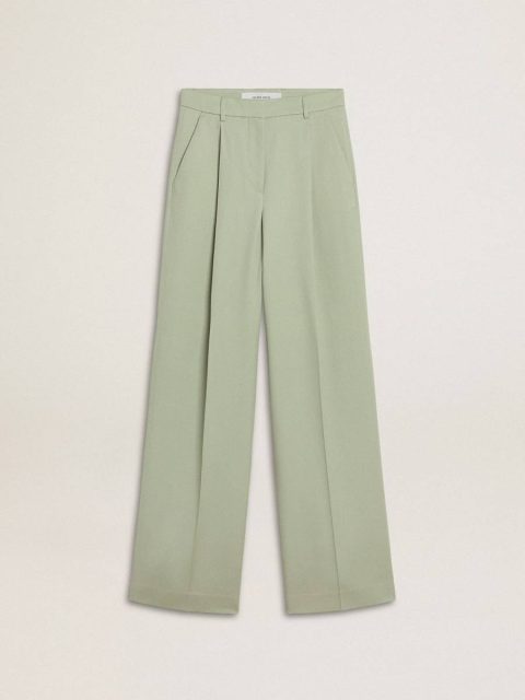 Golden Goose Women's Pants In Sage-Green Wool Jeans & Pants Sage Green Women