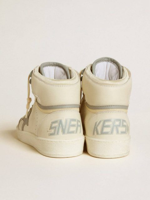 Golden Goose Women's Sky-Star In Leather With Light Blue Leather Star And White Heel Tab White Sky-Star Women - Image 5