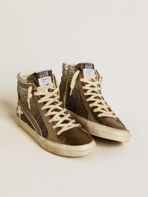 Golden Goose Women's Slide In Black And Silver Glitter With Leather Star And Metallic Flash Women Slide - Image 2