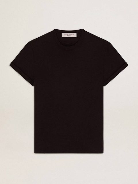 Golden Goose Women’s Slim-Fit Distressed T-Shirt In Black Vintage Black T-Shirts & Tops Women