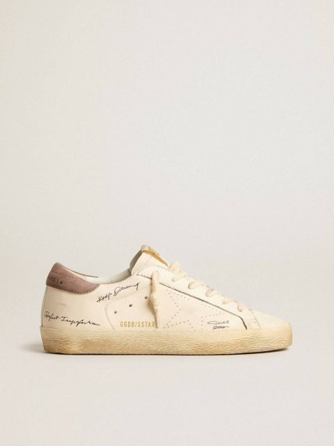 Golden Goose Women's Super-Star In Nappa Leather With Perforated Star And Suede Heel Tab Super-Star Women