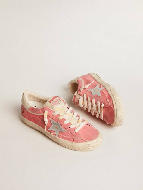 Golden Goose Women's Super-Star Ltd In Red Suede With Silver Star And Leather Heel Tab Super-Star Women - Image 2
