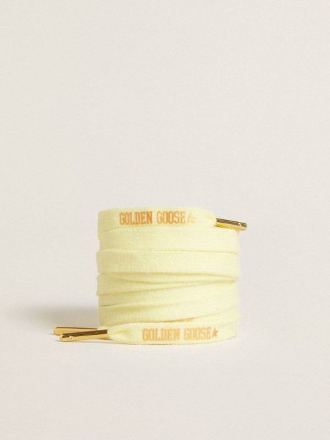 Golden Goose Yellow Cotton Laces With Contrasting Gold-Colored Logo Laces Women Yellow