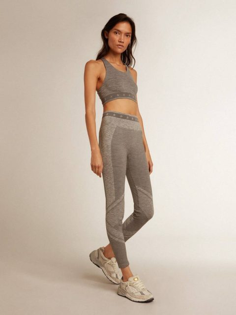 Gray Melange T-Shirts & Tops Golden Goose Gray Melange Athletic Top Women - Image 3