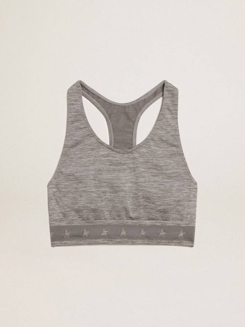 Gray Melange T-Shirts & Tops Golden Goose Gray Melange Athletic Top Women