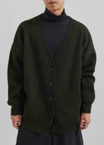 Green Ledbury Cardigan - Khaki The Frankie Shop Men Knitwear - Image 2