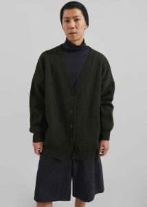 Green Ledbury Cardigan - Khaki The Frankie Shop Men Knitwear - Image 5