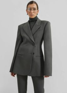 Green Outerwear Morrison Crossover Blazer - Light Khaki The Frankie Shop Women - Image 3