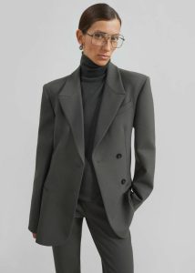 Green Outerwear Morrison Crossover Blazer - Light Khaki The Frankie Shop Women - Image 5