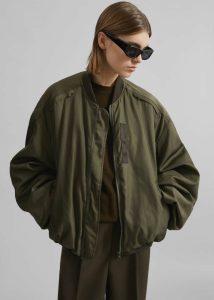 Green The Frankie Shop Outerwear Women Delso Bomber Jacket - Khaki