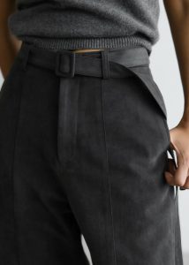 Grey Bottoms Cambria Faux Suede Bermuda Shorts - Charcoal The Frankie Shop Women - Image 3