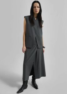 Grey Bottoms Women Greven Wrap Skirt - Dark Grey Melange The Frankie Shop - Image 4