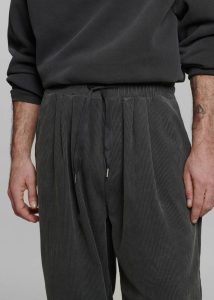 Grey Brixton Corduroy Joggers - Charcoal Men The Frankie Shop Bottoms - Image 2