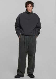 Grey Brixton Corduroy Joggers - Charcoal Men The Frankie Shop Bottoms - Image 3