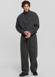 Grey Brixton Corduroy Joggers - Charcoal Men The Frankie Shop Bottoms - Image 4
