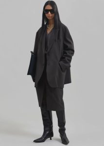 Grey Brooklyn Blazer - Charcoal Outerwear The Frankie Shop Women - Image 5