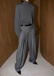 Grey Gelso Pleated Trousers - Dark Grey Melange Women The Frankie Shop Bottoms - Image 2