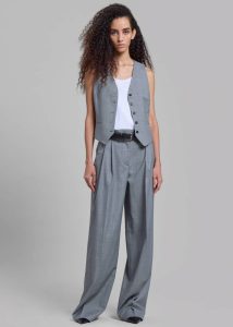 Grey Jorae Pleated Trousers - Grey The Frankie Shop Bottoms Women