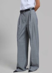 Grey Jorae Pleated Trousers - Grey The Frankie Shop Bottoms Women - Image 3