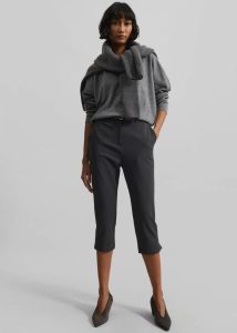 Grey Orsha Capri Pants - Grey Bottoms Women The Frankie Shop