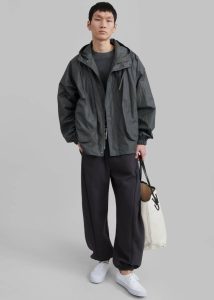 Grey Outerwear Nate Windbreaker - Charcoal The Frankie Shop Men - Image 3