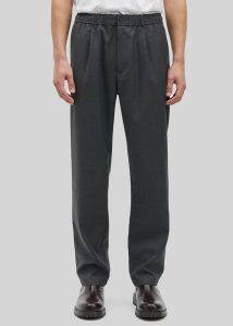 Grey Samsøe Samsøe Sabertil Trousers - Dark Grey Melange Men The Frankie Shop Bottoms