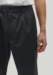 Grey Samsøe Samsøe Sabertil Trousers - Dark Grey Melange Men The Frankie Shop Bottoms - Image 3