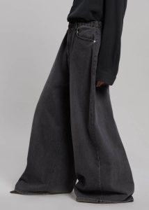 Grey Sasha Wide Leg Jeans - Dark Grey The Frankie Shop Bottoms Women - Image 2