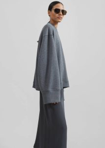 Grey Talia Sweatshirt - Dark Grey Women The Frankie Shop Tops - Image 3