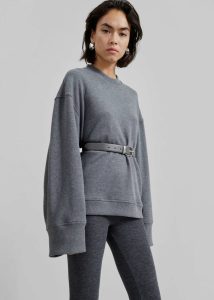 Grey Talia Sweatshirt - Dark Grey Women The Frankie Shop Tops - Image 5