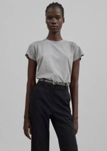 Grey The Frankie Shop Dollie Tee - Grey Tops Women - Image 5