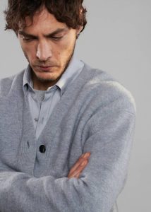 Grey The Frankie Shop Men Knitwear Beck Wool Cardigan - Light Grey - Image 2
