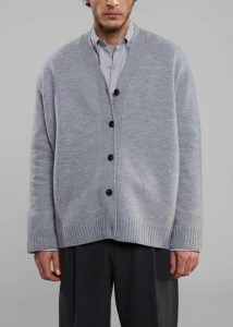 Grey The Frankie Shop Men Knitwear Beck Wool Cardigan - Light Grey - Image 4