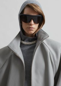 Grey The Frankie Shop Senta Faux Leather Bomber - Light Grey Women Outerwear - Image 3