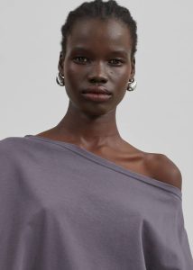 Grey The Frankie Shop Tops Apollo Long Sleeve Tee - Charcoal Women - Image 4