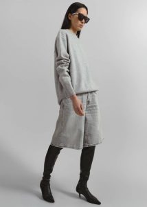 Grey Women The Frankie Shop Bottoms Haikure Becky Shorts - Fog Grey - Image 4